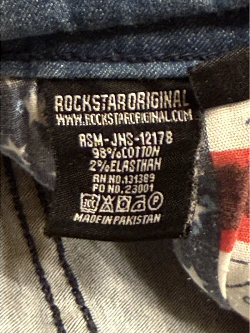 Rockstar Original RSM 205 Flare Denim Paint Splattered Distressed Jeans Size 30